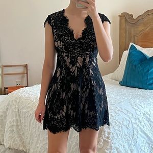 Black lace dress